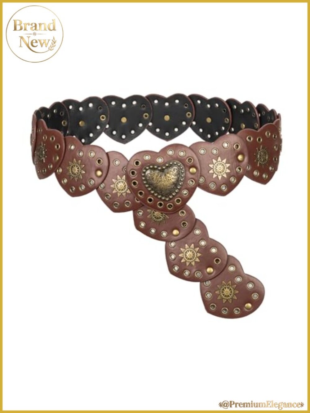 Western Concho Belt PU Leather Alloy Wide Cowgirl Waist Adjustable